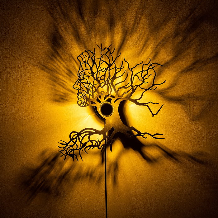 Opviq Tree Man Lámpara de pared negra Opviq Tree Man Lámpara de pared negra